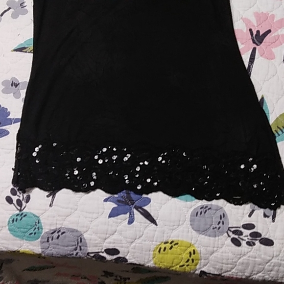 Vintage Black Sequined Camisole Top - Picture 2 of 3